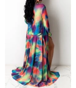 3-peices Tie-dye Bikini Swimsuit & Maxi Cover-up -NIKA Clothing Shop 03 42