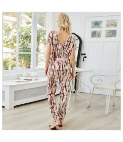 Women Fashion Tie Dye Short Sleeve Round Neck Tie Waist Wholesale Jumpsuits SJ55502 -NIKA Clothing Shop 06256a8a 4e55 4970 9342 15b73589158c 3130D6A5A061EF88DC5A5CCEC25FB9A8