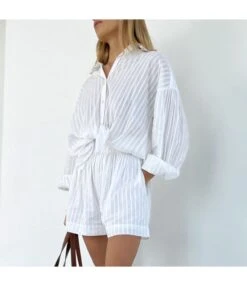 Jacquard Striped Long Sleeve Shirt & Shorts Casual Suit Wholesale Women'S 2 Piece Sets SON536441 -NIKA Clothing Shop 07162be3 6a10 460c 8edf b89efc372e8d O1CN01jMQXpj2GztoLScYW0 2212501819087 0 cib