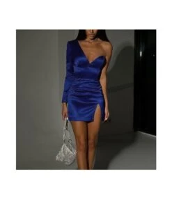 Women Fashion V Neck Irregular Slit Wholesale A-line Dresses SD204226