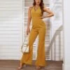 Fashion Sleeveless Halterneck Zip Open Back Casual Solid Color Flares Loose Wholesale Jumpsuits -NIKA Clothing Shop 0885fd5c 3a06 46b1 9757 e1402aecd66b 6321bad630abef5c67aff4a61eae6471