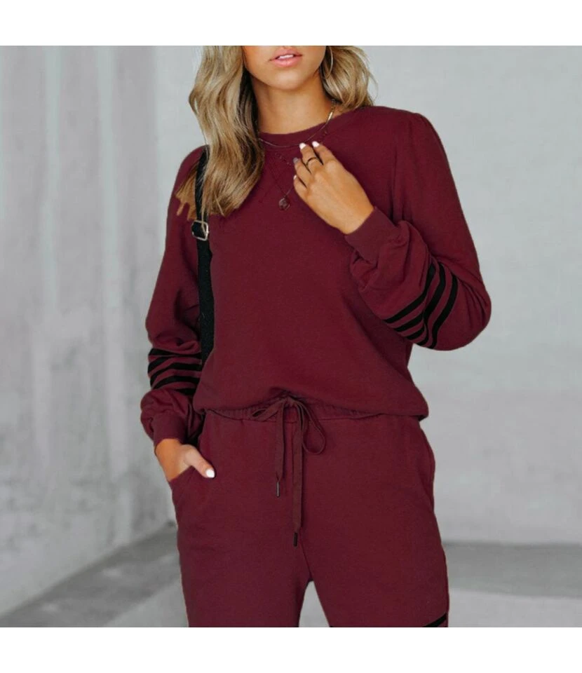 Women Fashion Long Sleeve Tops Drawstring Pants Wholesale Activewear Sets SO185319 9 Women Fashion Long Sleeve Tops Drawstring Pants Wholesale Activewear Sets SO185319 - Image 7