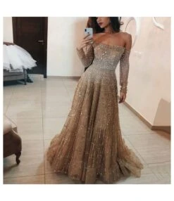 Sexy Shiny Sequins One Shoulder Long Sleeve Sheath Dresses Wholesale Dresses N5923081800016 -NIKA Clothing Shop 13056320523 985641810 4