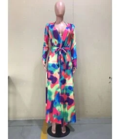 3-peices Tie-dye Bikini Swimsuit & Maxi Cover-up -NIKA Clothing Shop 14 8