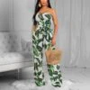 Printed Lace Up Strapless Loose Wide Leg Wholesale Jumpsuits With Pocket Vacation Clothes SJ168727 -NIKA Clothing Shop 154e19fa 9dba 4c83 809e 5e987c72683e cc0b6115f42487c6f2b80a2a5c8f587b