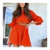 Balloon Sleeve Crop Tops & Pleated Shorts Casual Suits Wholesale Women'S 2 Piece Sets SON538644 -NIKA Clothing Shop 1af4da21 22f6 46ef a83f 29de60e420f2 b05335a40b5affcd75aa57394f441871