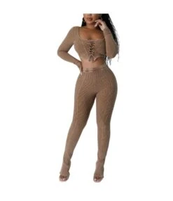 Square Neck Sexy Tight Pencil Pants Fashion Two Piece Set Wholesale Womens Clothing N3823103000105 -NIKA Clothing Shop 1c16faab0cc14baaa8c9b0ad0125b012 5