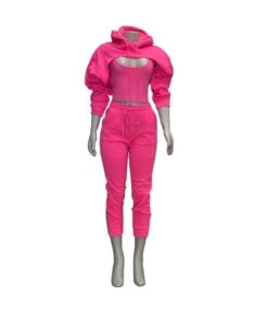 3pcs Wholesale Solid Women Sweatsuit Sets SO210103