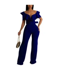 V Neck Ruffled Sexy Waist Jumpsuit Wholesale Womens Clothing N3823103000103 -NIKA Clothing Shop 1fb5b3e7114a4b528194b0b0011cc108 5