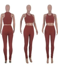 3-Piece Ribbed Knitted Tank Top Pants Match Cardigan Set -NIKA Clothing Shop 200810174 9