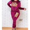 Plus Size Boss Girl Velvet Top Match Drawstring Pants Outfit 1 Plus Size Boss Girl Velvet Top Match Drawstring Pants Outfit -NIKA Clothing Shop 201102635 1