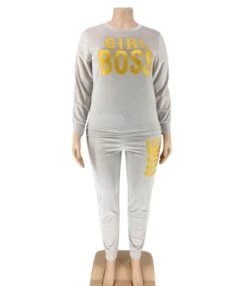 Plus Size Boss Girl Velvet Top Match Drawstring Pants Outfit -NIKA Clothing Shop 201102635 8 1