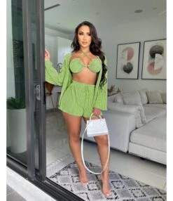 Womens 3 Piece Sets Sexy Bikini Tops & Shorts & Cardigan Solid Color Wholesale Women Clothing SON561738 -NIKA Clothing Shop 20220819042553510