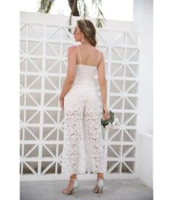 Sexy Suspender Lace Backless Wide Leg Pants Wholesale Jumpsuit SJN560503 -NIKA Clothing Shop 20221102061152003