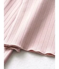 Two-piece Lettuce Trim Crop Top & Bell Pants Outfit -NIKA Clothing Shop 210225258 11