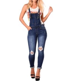 Rolled Hem Ripped Distressed Denim Bib Overalls 14 Rolled Hem Ripped Distressed Denim Bib Overalls -NIKA Clothing Shop 210330163 1