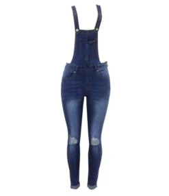 Rolled Hem Ripped Distressed Denim Bib Overalls 17 Rolled Hem Ripped Distressed Denim Bib Overalls -NIKA Clothing Shop 210330163 5