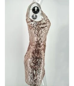 Sequin Detail Print Sling Bodycon Dress 210519047 -NIKA Clothing Shop 210519047 4