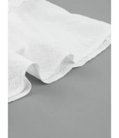 Tie Shoulder Ruffle Trim Single-breasted White Cami Dress 210524066 -NIKA Clothing Shop 210524066 8