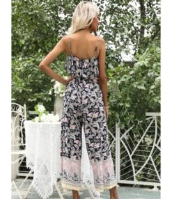 Sleeveless Ruffle Trim All-over Print Wide-legs Cami Jumpsuit 210524415 11 Sleeveless Ruffle Trim All-over Print Wide-legs Cami Jumpsuit 210524415 -NIKA Clothing Shop 210524415 5