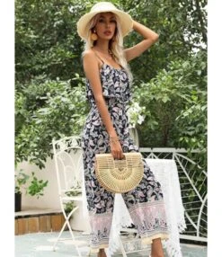 Sleeveless Ruffle Trim All-over Print Wide-legs Cami Jumpsuit 210524415 12 Sleeveless Ruffle Trim All-over Print Wide-legs Cami Jumpsuit 210524415 -NIKA Clothing Shop 210524415 6