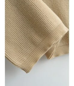 Lapel Button Knit Short Sleeve Plain Bodycon Dress 210601763 -NIKA Clothing Shop 210601763 8