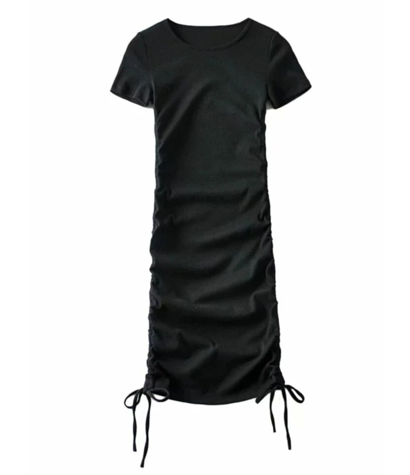 Solid Color Smock Lace-up Short Sleeve Bodycon Dress 210601979 12 Solid Color Smock Lace-up Short Sleeve Bodycon Dress 210601979 - Image 10