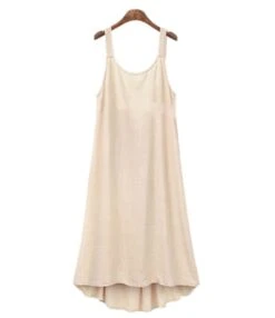 Plus Size Solid Color Casual Suspender Dress Wholesale 210602709 -NIKA Clothing Shop 210602709 2