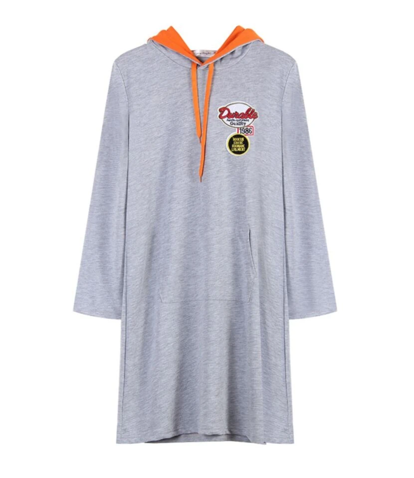 Plus Size Color Block Drawstring Pocket Detail Long Sleeves Hooded Dress 210621903 10 Plus Size Color Block Drawstring Pocket Detail Long Sleeves Hooded Dress 210621903 - Image 8