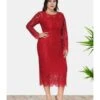 Plus Size Lace Hollow Bodycon Slim Evening Dress 210722029 -NIKA Clothing Shop 210722029 1