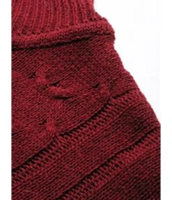 Mock Neck Jersey Sweater Dress Without Belt 210730369 -NIKA Clothing Shop 210730369 4