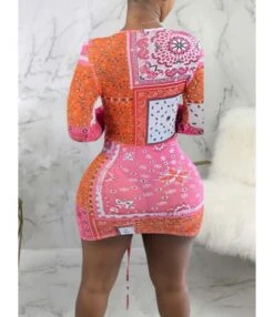 Deep V-neck Flare Cuff Sexy Bodycon Strappy Dress 210810163 -NIKA Clothing Shop 210810163 3