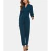 V-neck Office Wear Solid Strappy Waist Women Jumpsuit 210820218 -NIKA Clothing Shop 210820218 1