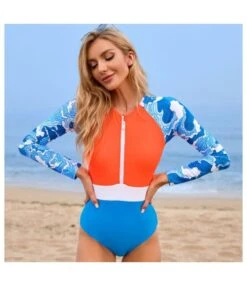 Printed Womens Long Sleeve One Piece Swimsuit Athletic Sunscreen Guard Zipper Surfing Wholesale Swimwear SSN533343 -NIKA Clothing Shop 21291909 56df 4774 a99a 5f1814dc4fdd ac3e3b7a94e244ad76fd3c04bd9ba7f7