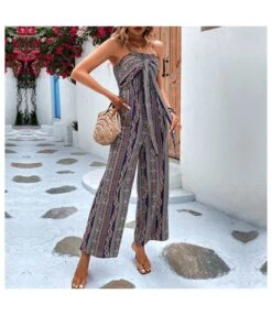 Suspenders Bohemian Python Print Slim-Fit Wide-Leg Jumpsuit Wholesale Women Clothing SJV464031 -NIKA Clothing Shop 24ff3203 bc48 4352 aa4d 22654e33b18f 7e746bfc07d773568627811bcd6861a2