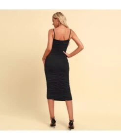 Sexy V-Neck Sling Slim Dress Pleated Solid Color Backless Wholesale Dresses SDN560142 -NIKA Clothing Shop 2e9c0ce2 9523 46b1 8c21 8178b7f9e31d 9e154b164b3cd81a44c5c2fbc5ca7abf