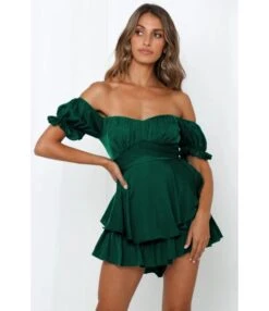 Solid Color Off Shoulder Puff Sleeve Sexy Ruffles Tie-Up Tube Top Womens Short Jumpsuits Wholesale Rompers SJN533116 -NIKA Clothing Shop 2fcfe943 437b 4478 babc c3e281c4f004 e80d968c6a76f108e6484a000f671419