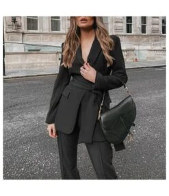 Stylish Slim Fit Blazer & Trousers Business Suits Wholesale Women'S 2 Piece Sets SON538898