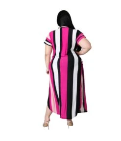 V Neck Striped Plus Size Maxi Dress SD130017 -NIKA Clothing Shop 35021c52 4b2f 4c33 8a3e c5844405cf70 527224B5F84CE4A558A23123A453F9D6