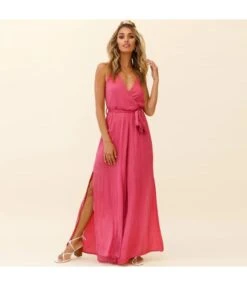 Solid Color Sling Plunge Neck Loose Wide-Leg Womens Slit Maxi Jump Suits Sexy Wholesale Jumpsuits SJN533103 -NIKA Clothing Shop 392057b9 9ccb 47c8 b55d e739f84e49f0 a83571ee0373e3964d8d0e6dc84f7a04