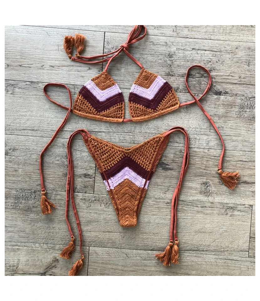Hand Crochet Thread Sexy Beach Bikini Sets Wholesale Swimsuit Vendors SS230454 6 Hand Crochet Thread Sexy Beach Bikini Sets Wholesale Swimsuit Vendors SS230454 - Image 4