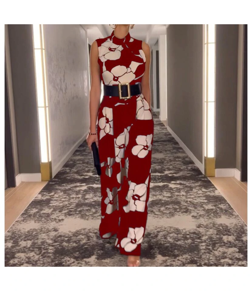 Fashion Sexy Sleeveless Printed Wholesale Jumpsuit With Belt SJN562179 7 Fashion Sexy Sleeveless Printed Wholesale Jumpsuit With Belt SJN562179 - Image 5