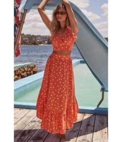 Women Fashion Polka Dot Ruffle Sleeve Beach Wholesale Two Piece Sets SD580149 -NIKA Clothing Shop 42ebc1c5 5336 434f 8245 089291faf381 8C32018A29D6C7E0853BD60E21E6CC5C