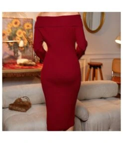 Wholesale Women Clothing Red Knitted One-Shoulder Dresses SD200126 -NIKA Clothing Shop 46760336 857b 41b3 875d 763e78a82604 BA6986EE6E5D2710B1E52338E3EAB6F6