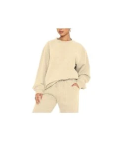 Solid Color Velvet Round Neck Pullover Long Sleeve Sweatshirt Pants Wholesale Two Piece Sets N3823103000052 -NIKA Clothing Shop 47f68c3f2b024618a0d2b0ad011a237d 5