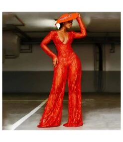 Sequin Deep V Bright Red Wide Leg Women Jump-Suits Wholesale Jumpsuit SJ5117485 -NIKA Clothing Shop 49c1fc61 fd02 40c7 8919 f94efd0c40cc a405ad635fbcaf5061a50591c01e1add