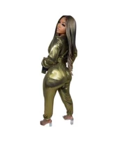 V-Neck Slim Long-Sleeved Bronzing Solid Color Jumpsuit Wholesale Women Clothing SJV464135 -NIKA Clothing Shop 5337fc96 3ea3 4cb1 8955 5f773447faa8 8797b63f27048a35d67d9cedcf2a781c