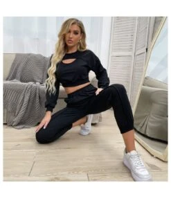 2 Pieces Black Cut Out Top And Pants Wholesale Womens Activewear Outfits SO030520 9 2 Pieces Black Cut Out Top And Pants Wholesale Womens Activewear Outfits SO030520 -NIKA Clothing Shop 53d8bae9 58fe 42e7 b821 461e999ed1eb 0C3BCF66D65A85B51C5202E42136379D