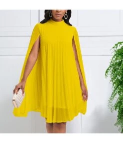 Fashion Chiffon Pullover Bat Sleeve Cape Dress Wholesale Dresses N5923080800076 -NIKA Clothing Shop 60eebef0e9134067a38ab06200b3c934 6