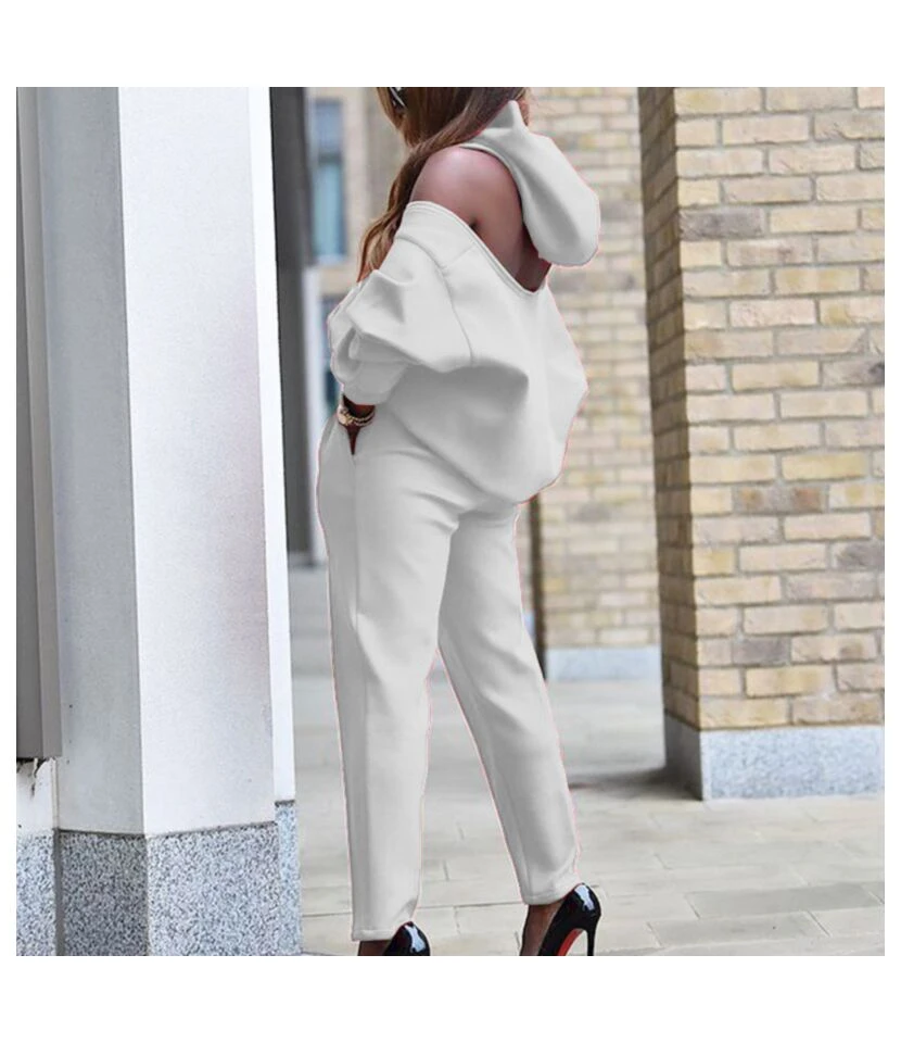 2pcs Sweatsuit Sets For Women Wholesale Loose Hoodies + Pencil Sweatpants SO180585 8 2pcs Sweatsuit Sets For Women Wholesale Loose Hoodies + Pencil Sweatpants SO180585 - Image 6